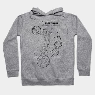 astronaut dancing in the moon Hoodie